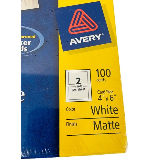 Avery Matte White Postcards 4" x 6" Print-To-The-Edge 100 Cards Heavyweight - Picture 3 of 5